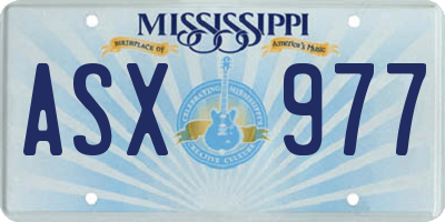 MS license plate ASX977