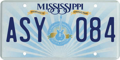 MS license plate ASY084