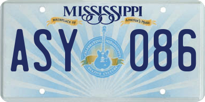 MS license plate ASY086