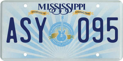 MS license plate ASY095