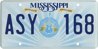 MS license plate ASY168