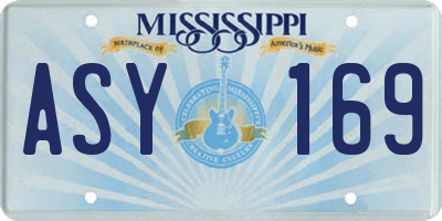 MS license plate ASY169