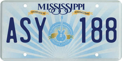 MS license plate ASY188