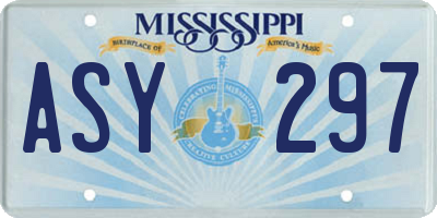 MS license plate ASY297