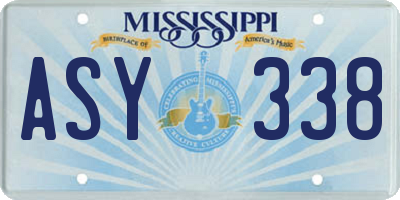 MS license plate ASY338