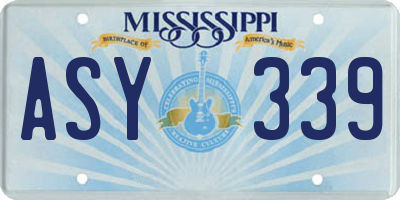 MS license plate ASY339