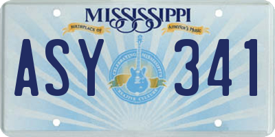 MS license plate ASY341