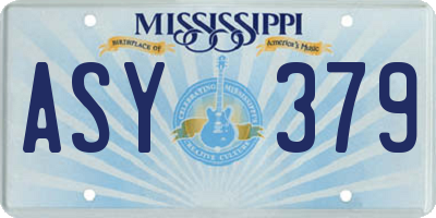 MS license plate ASY379