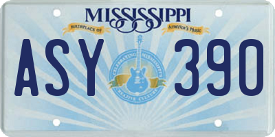 MS license plate ASY390