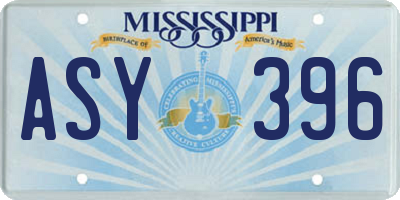 MS license plate ASY396