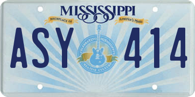 MS license plate ASY414