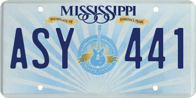 MS license plate ASY441