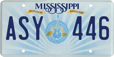 MS license plate ASY446