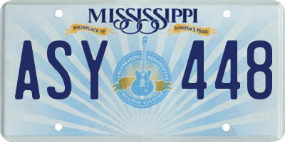 MS license plate ASY448