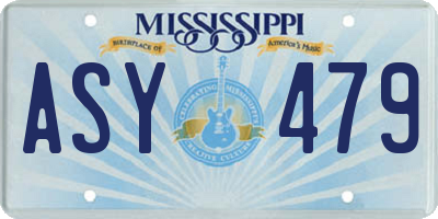 MS license plate ASY479