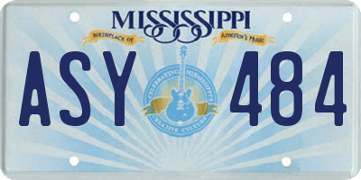 MS license plate ASY484