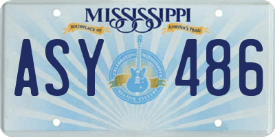 MS license plate ASY486