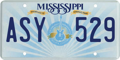 MS license plate ASY529