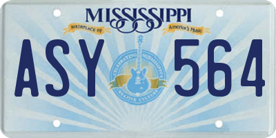 MS license plate ASY564