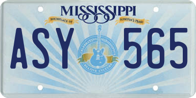 MS license plate ASY565
