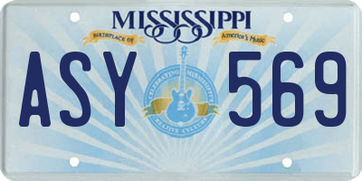 MS license plate ASY569