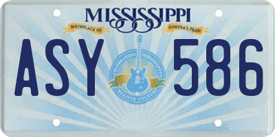 MS license plate ASY586