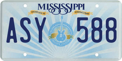 MS license plate ASY588