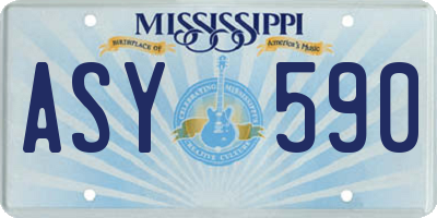 MS license plate ASY590