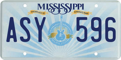 MS license plate ASY596