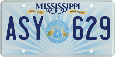 MS license plate ASY629