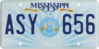 MS license plate ASY656