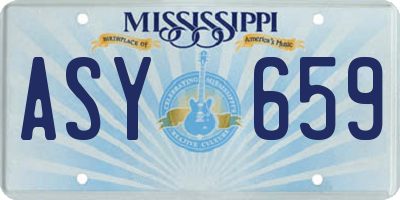 MS license plate ASY659