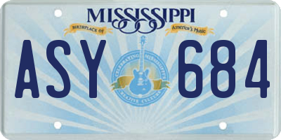 MS license plate ASY684
