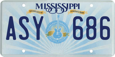 MS license plate ASY686