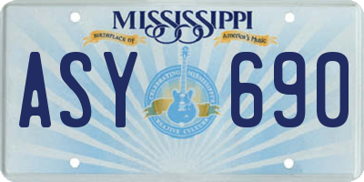 MS license plate ASY690