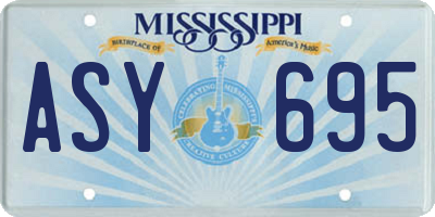 MS license plate ASY695