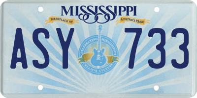 MS license plate ASY733