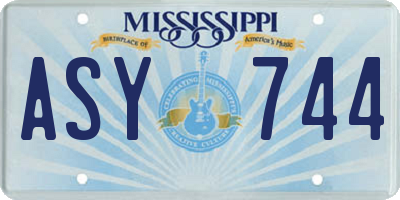 MS license plate ASY744