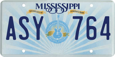MS license plate ASY764
