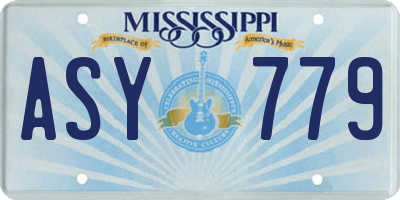 MS license plate ASY779