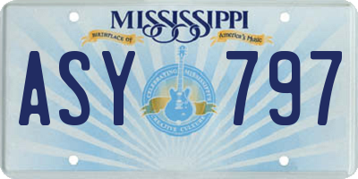 MS license plate ASY797