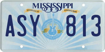 MS license plate ASY813