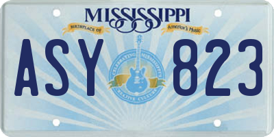 MS license plate ASY823