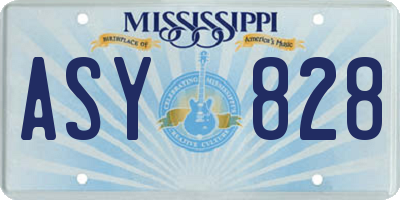 MS license plate ASY828
