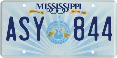 MS license plate ASY844