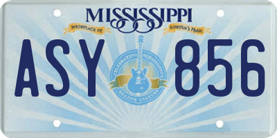 MS license plate ASY856