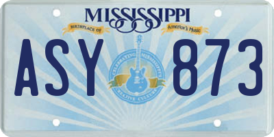 MS license plate ASY873