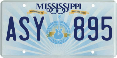 MS license plate ASY895