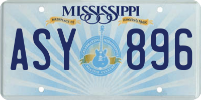 MS license plate ASY896