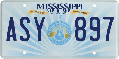 MS license plate ASY897